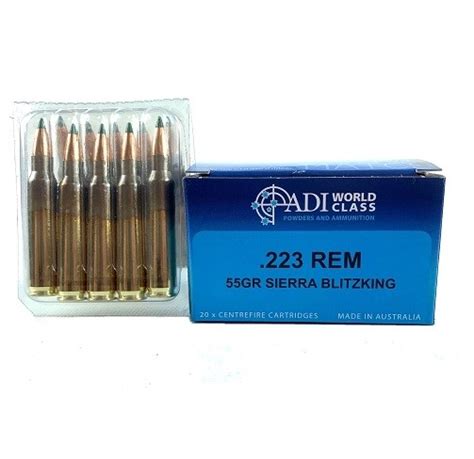 ADI 223 Remington 55 Gr Sierra Blitzking Polymer Tip Box Of 20