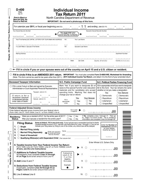 Nc Dor D Fill Out Tax Template Online Us Legal Forms