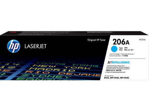 HP 206A Cyan Original LaserJet Toner Cartridge, W2111A