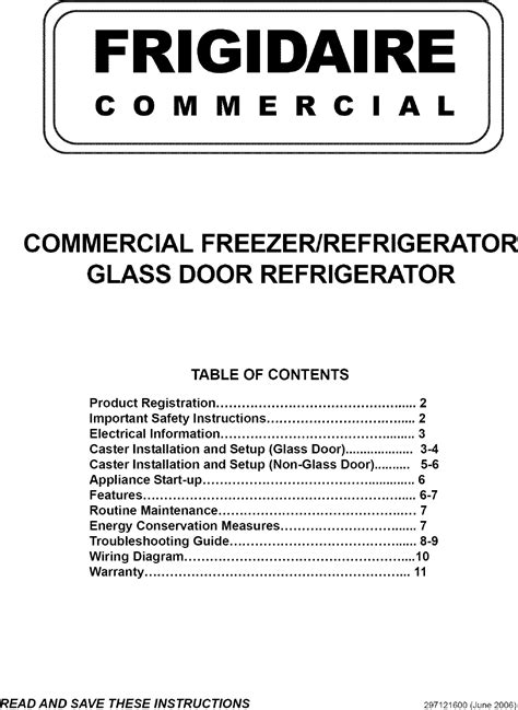 Frigidaire Freezer User Manual