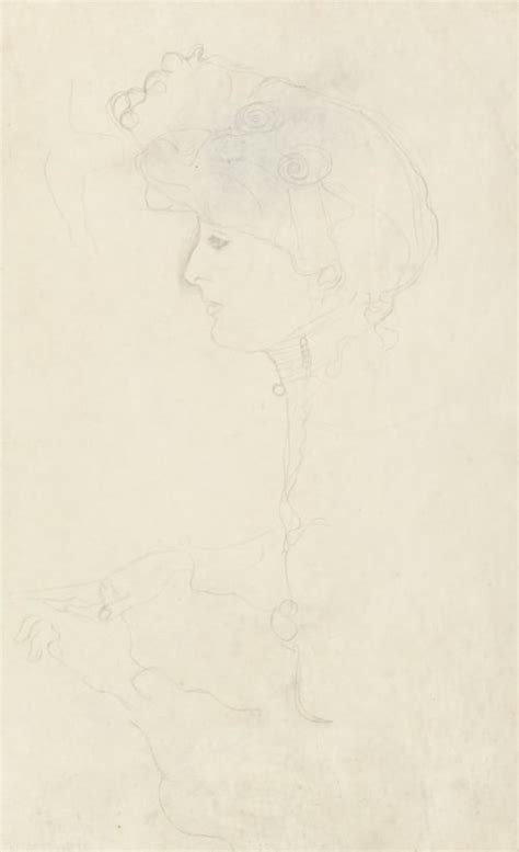 Gustav Klimt Brustbild Einer Frau Im Profil Nach Links Portrait Of A