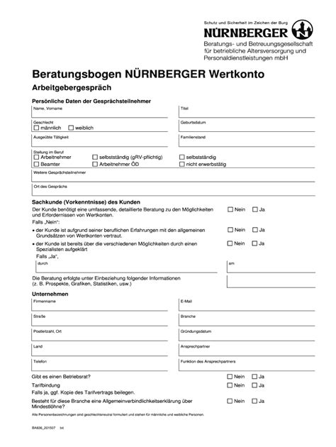 Ausfüllbar Online bav infothek BA836201507 Formular Fax Email Drucken