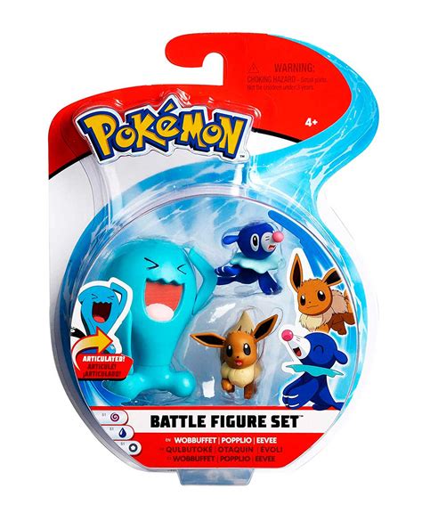 SET FIGURAS DE BATALLA POKEMON POPPLIO EEEVEE Y WOBBUFFET Gameplanet