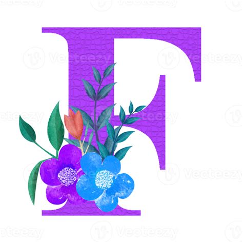 Floral Alphabet Clipart Botanical Letter Clipart Design 19764394 Png