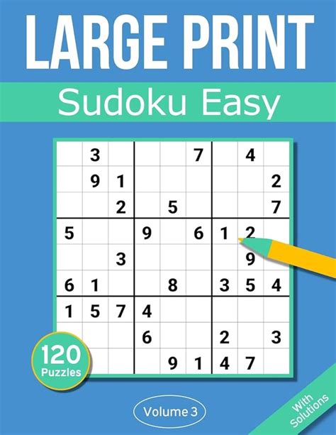 Sudoku Large Print Easy Large Print Sudoku Puzzle Book For Adults