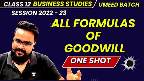 All Formulas Of Goodwill Class Questions Shot Accounts Commerce