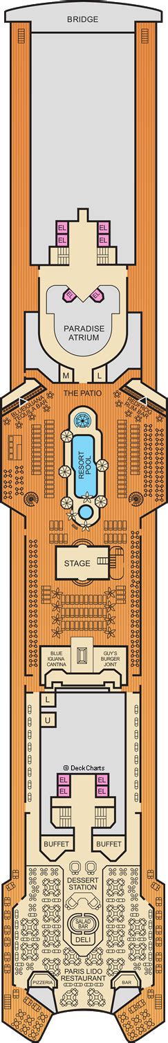 Carnival Paradise Deck Plans: Ship Layout, Staterooms & Map - Cruise Critic