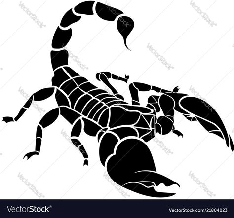 Scorpion Isolated On White Background Royalty Free Vector