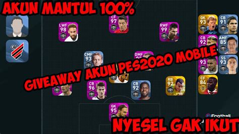 Giveway Akun Pes Mobile Youtube