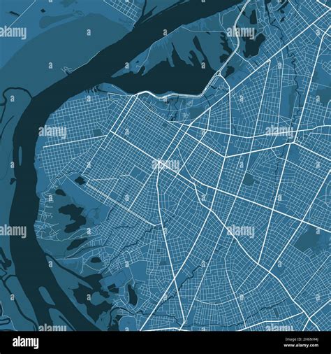 Detailed vector map poster of Asuncion city administrative area ...