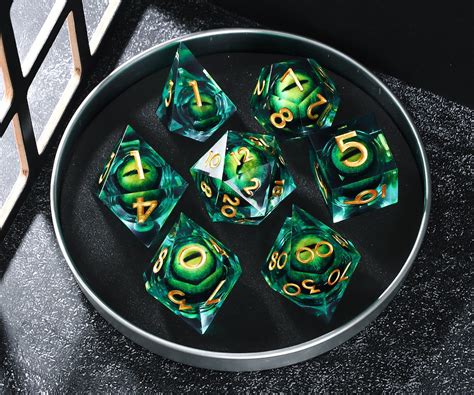 Dragon S Eye Dice Liquid Core Dnd Dice Handmade Liquid Core Resin