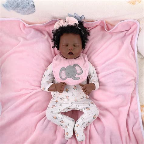 Black Reborns Girl 17 Twinnie Baby Dolls Real Life Poseable African