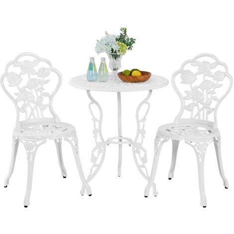 Yaheetech Piece Patio Bistro Table Set With Umbrella Hole Outdoor