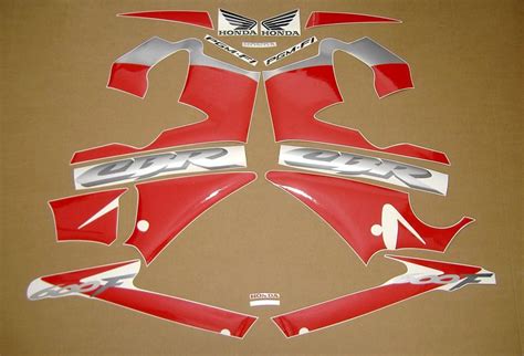 Honda Cbr 600f F4 2003 2004 Decals Set Silverredblack Version