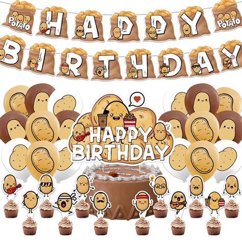 Potato Party Supplies Cartoon Potato Birthday Party Decorations