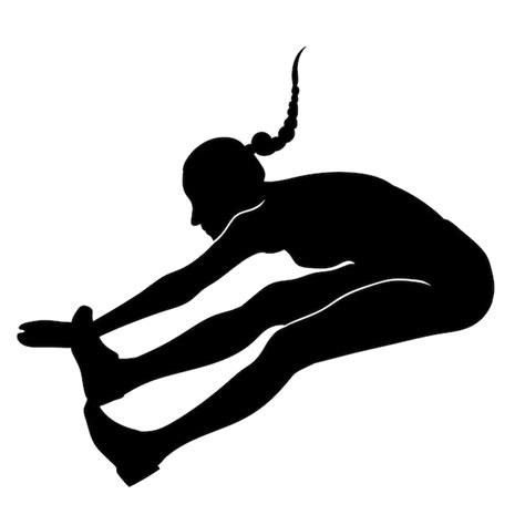 Premium Vector Long Jump Silhouette Illustration