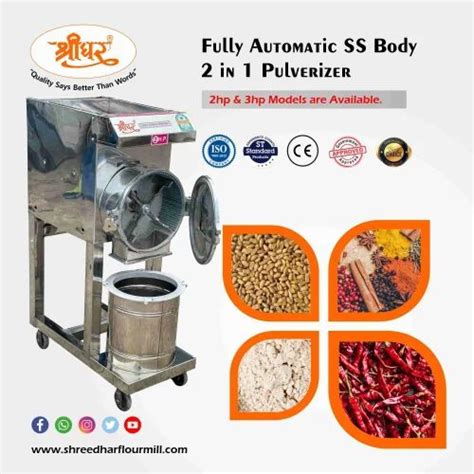 Stainless Steel Pulverizer Flour Mill Price Hp Machine Capacity