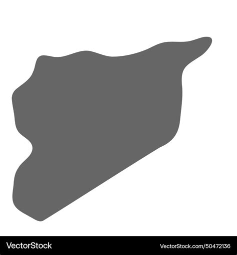 Syria Simplified Smooth Country Map Royalty Free Vector