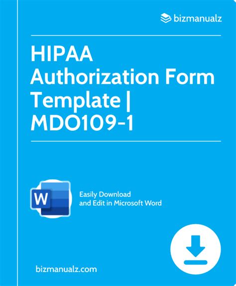 Hipaa Authorization Form Template Word