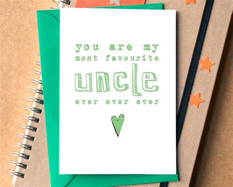 Favourite Uncle Ever Ever Ever Card Fathers Day Card