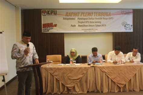 Kpu Kota Serang Tetapkan Dpt Pemilu Portal Pemerintah Kota Serang