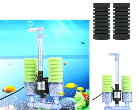 Xinyou XY 2902 Aquarium Biochemical Double Sponge Filter Pump With 2