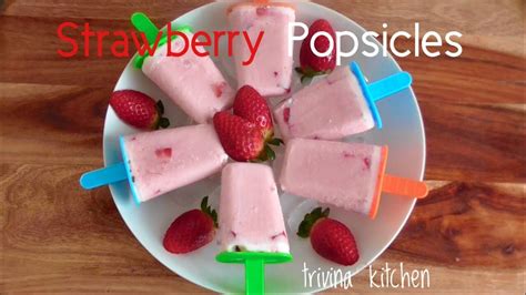 RESEP ES STRAWBERRY POPSICLES MUDAH CUMA 3 BAHAN TRIVINA KITCHEN