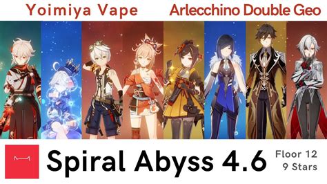 C Yoimiya Vape C Arlecchino Double Geo Spiral Abyss Floor