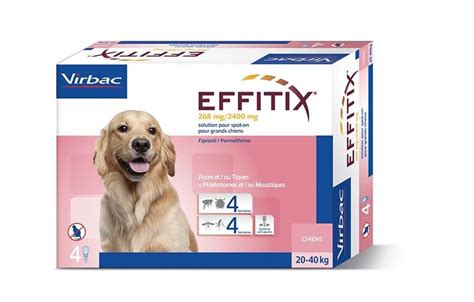 Effitix Spot On Grand Chien 20 40 Kg 4 Pipettes La Compagnie Des