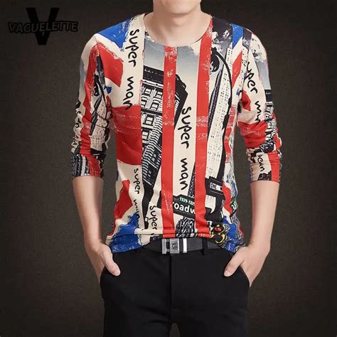 Fashion Novelty 3d Printed T Shirts Super Man Striped Colorful Mens Designer Clothes Sleeve Long