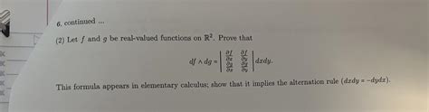 Solved 2 Let F And G Be Real Valued Functions On R2 Prove