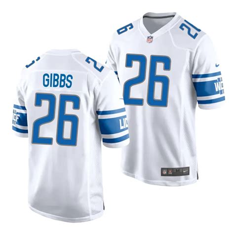 Detroit Lions Jahmyr Gibbs 2023 NFL Draft White Game Jersey Men - NCAA ...