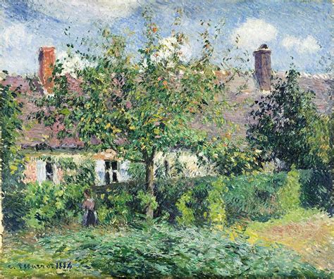 Peasant House At Eragny Painting By Camille Pissarro Paul Cezanne