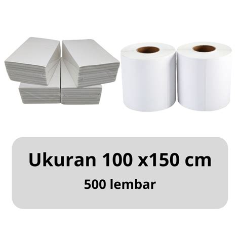 Jual COD Kertas Thermal Label Lipat Dan Gulung Barcode 100x150 A6 Isi