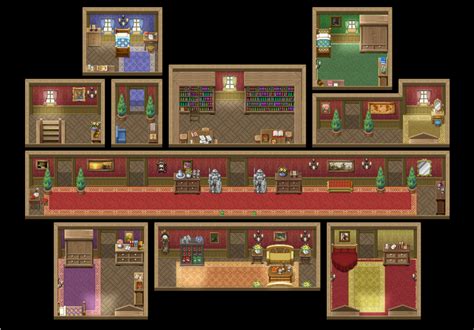 Mansion Interior 2nd Floor By Champgaming Mansion Interior Pixel Art