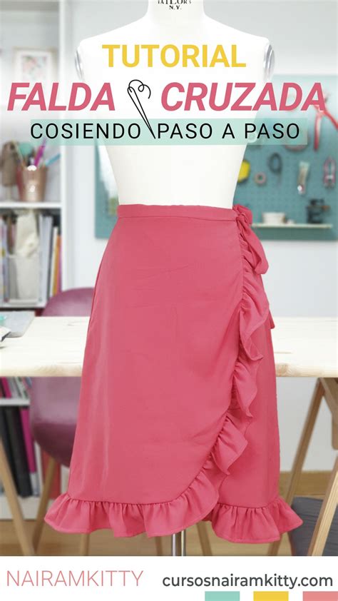 DIY Falda Cruzada Con Volantes Falda Cruzada Faldas Falda Con Bolsillos