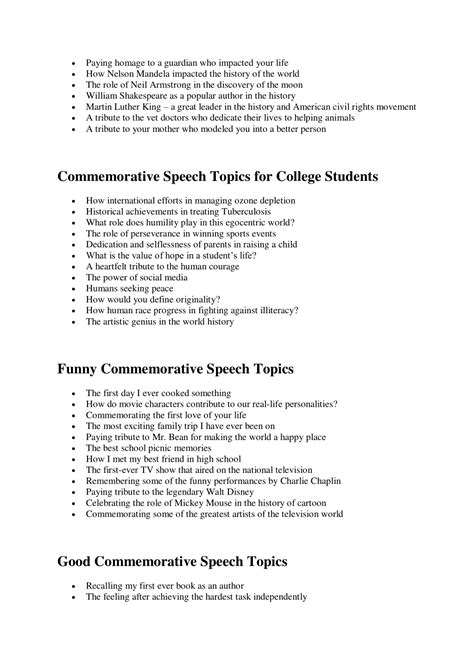 Ppt Best 100 Synchronic Commemorative Speech Topics In 2022