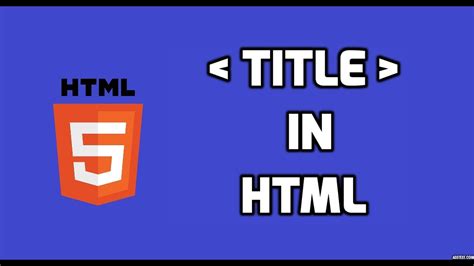 Add Title In Html Document With Title Tag Youtube