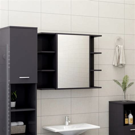 White High Gloss Mirrored Bathroom Cabinet Semis Online