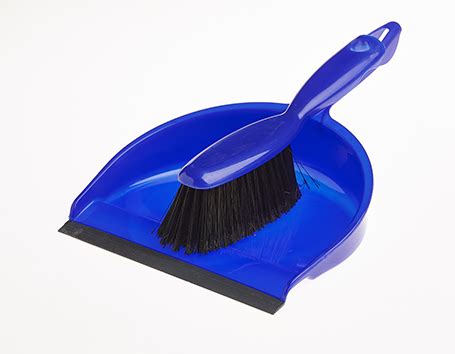 Polypropylene Dustpan And Soft Hand Brush Set Blue Essential Retail