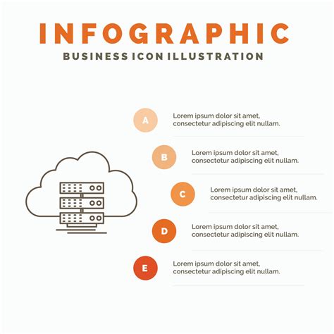 Cloud Storage Computing Data Flow Infographics Template For Website