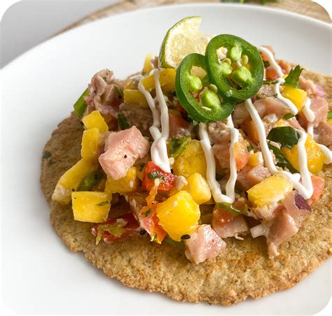 Tuna Tostada On Unbun Tortillas Unbun Foods