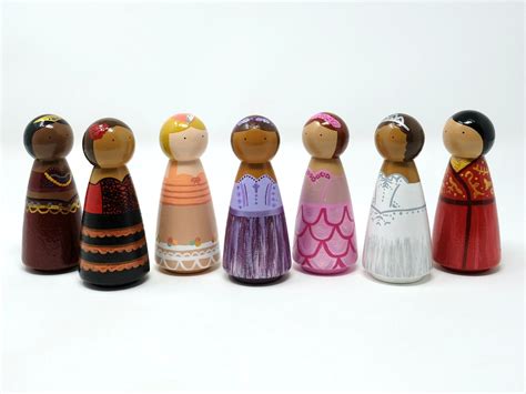 The Nutcracker Peg Doll Set Customizable Skin Tone Made To Etsy