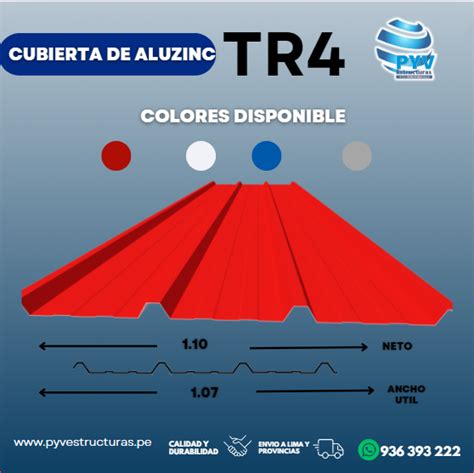 Cobertura De Aluzinc TR4 PYV ESTRUCTURAS