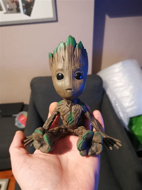 40 Off 3d Printed And Hand Painted Baby Groot Etsy Uk