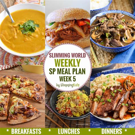 Slimming Eats Sp Weekly Meal Plan Week 5 Slimming World Recipes