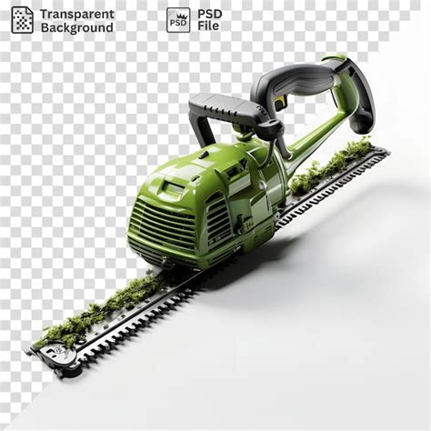 Premium Psd Transparent Background Of A Green Lawn Mower Cutting Grass