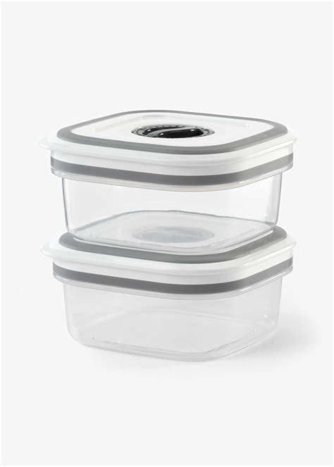 Airtight Square Plastic Storage 2 Piece Za