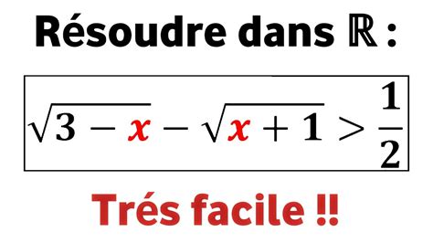 Résoudre une inéquation avec racine carrée dans 10 minutes 1bac