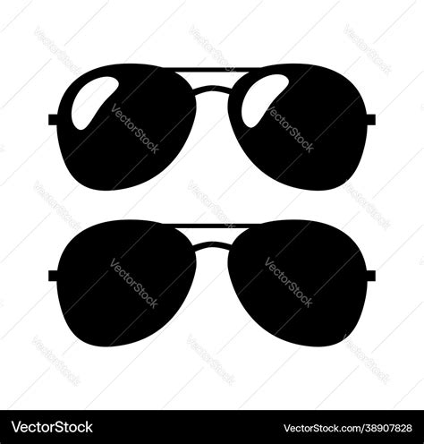 Aviator sunglasses flat icon logo template Vector Image